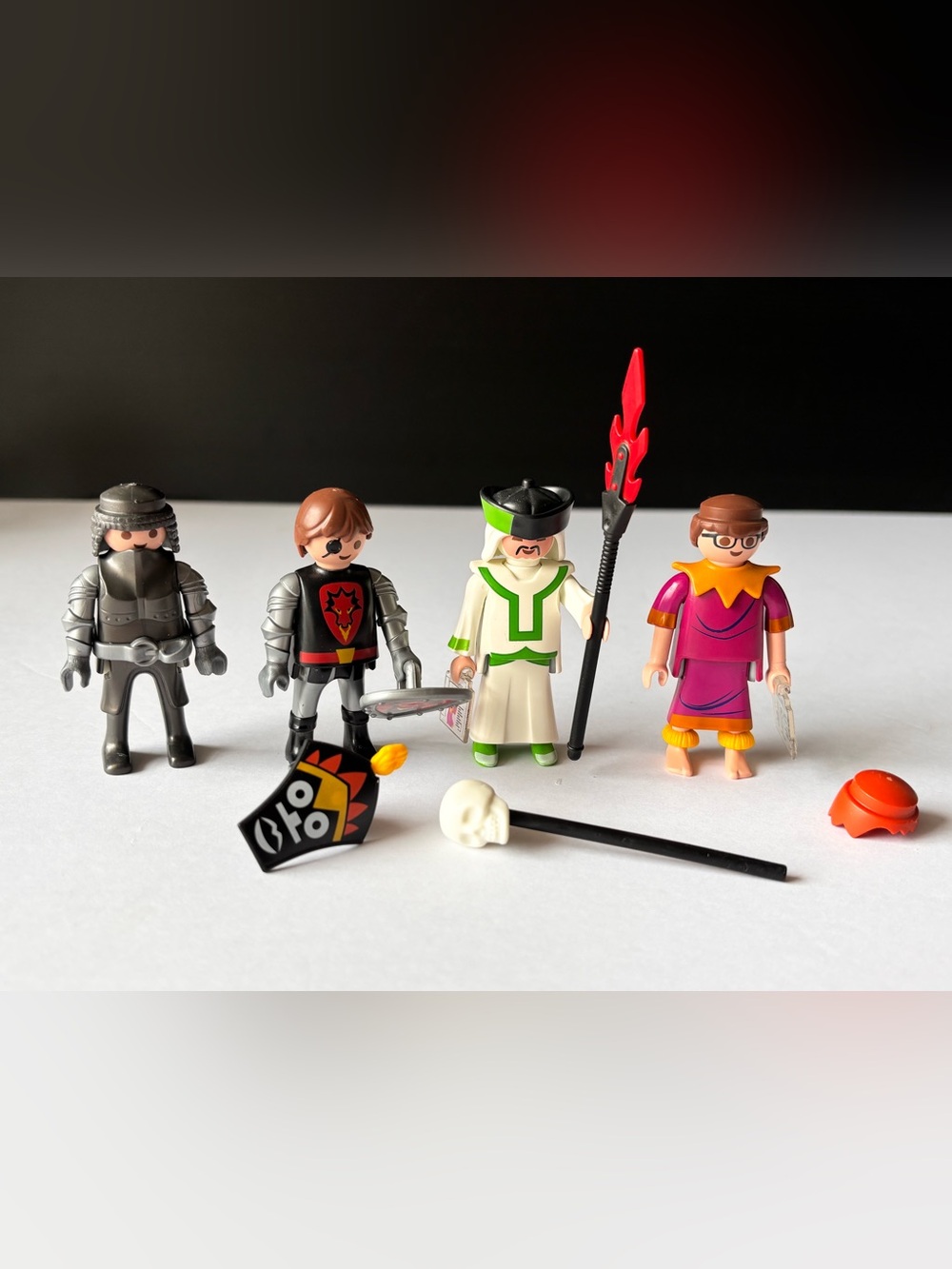 Playmobil Figure Lot of 4 Scooby-Doo Ghost Zen Tuo Witch Doctor Knights